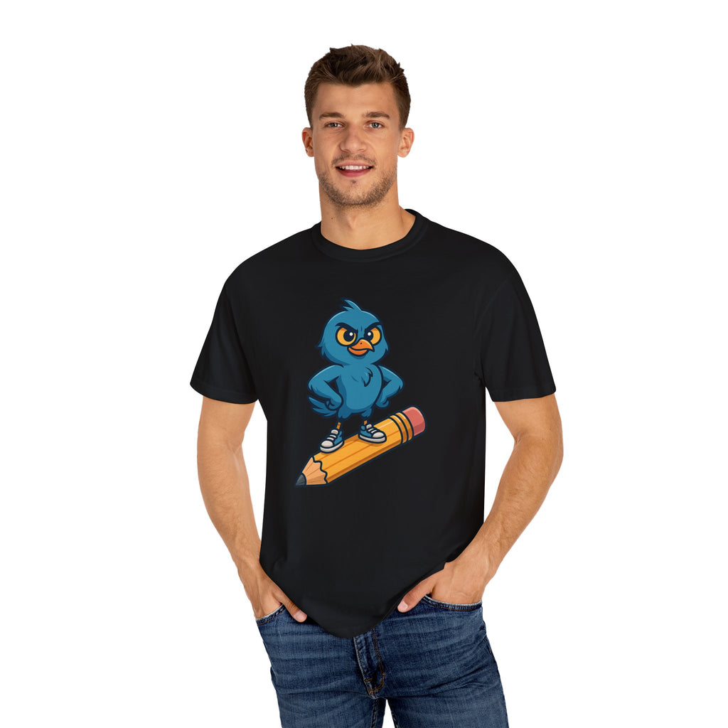 Creative Rebel Cartoon Bird T-Shirt for Creatives