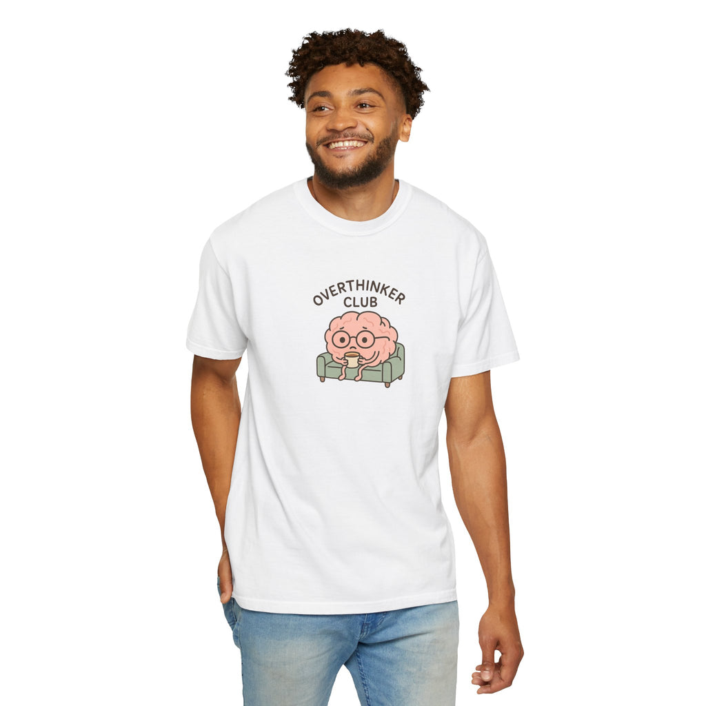 Overthinker Club T-Shirt, Comfy Tee for Introverts