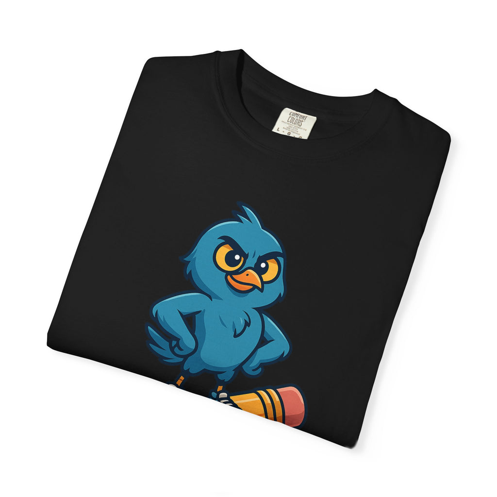 Creative Rebel Cartoon Bird T-Shirt for Creatives