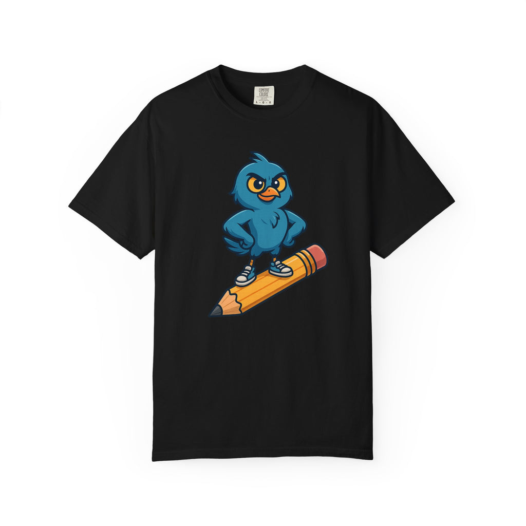 Creative Rebel Cartoon Bird T-Shirt for Creatives